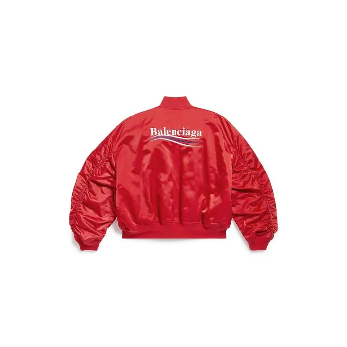 WomenMen Coats and Jackets Balenciaga Political Campaign Varsity Jacket In Red