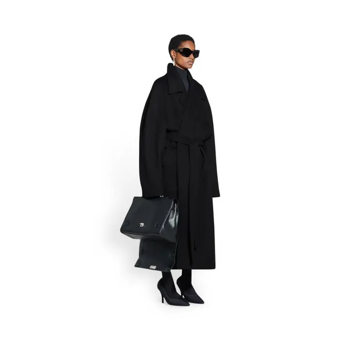 WomenMen Coats and Jackets Balenciaga Raglan Coat In Black
