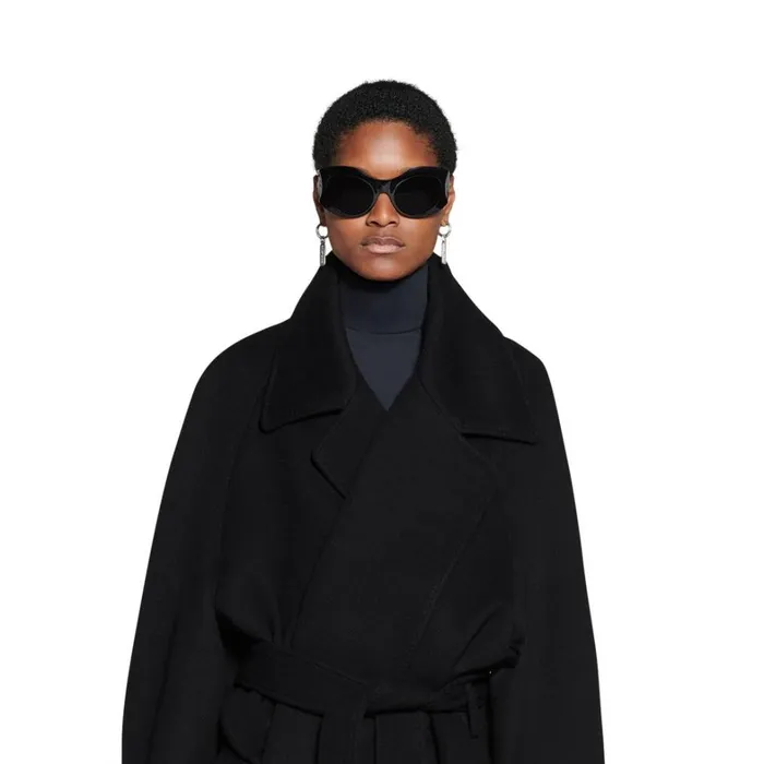 WomenMen Coats and Jackets Balenciaga Raglan Coat In Black