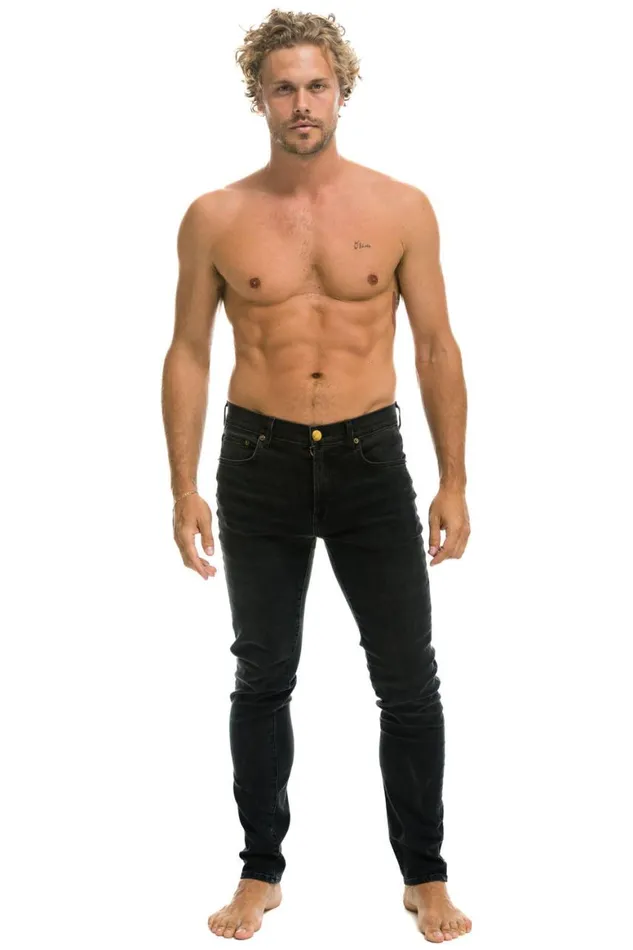 WomenMen Denim Aviator Nation Slim Fit Surfer Denim Jean 8211 Vintage Black