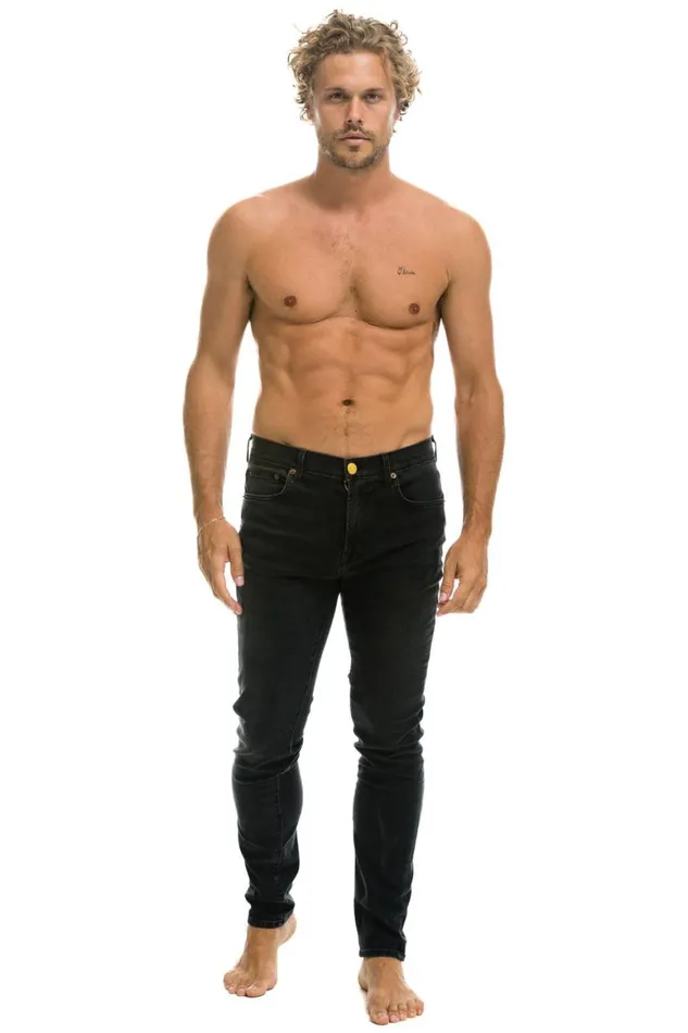 WomenMen Denim Aviator Nation Slim Fit Surfer Denim Jean 8211 Vintage Black