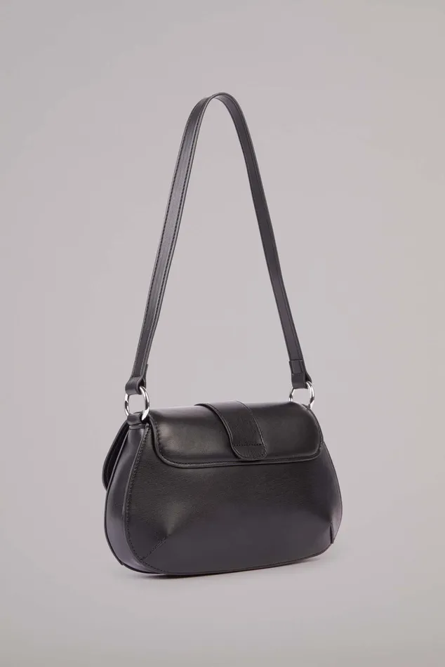 WomenMen Fiorucci Bags Angels Plaque Shoulder Bag Black WomenMen Fiorucci Bags Angels Plaque Shoulder Bag Black