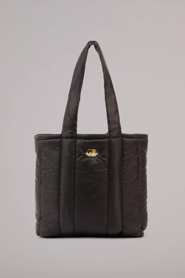 WomenMen Fiorucci Bags Icon Angels Puffer Tote Bag Black