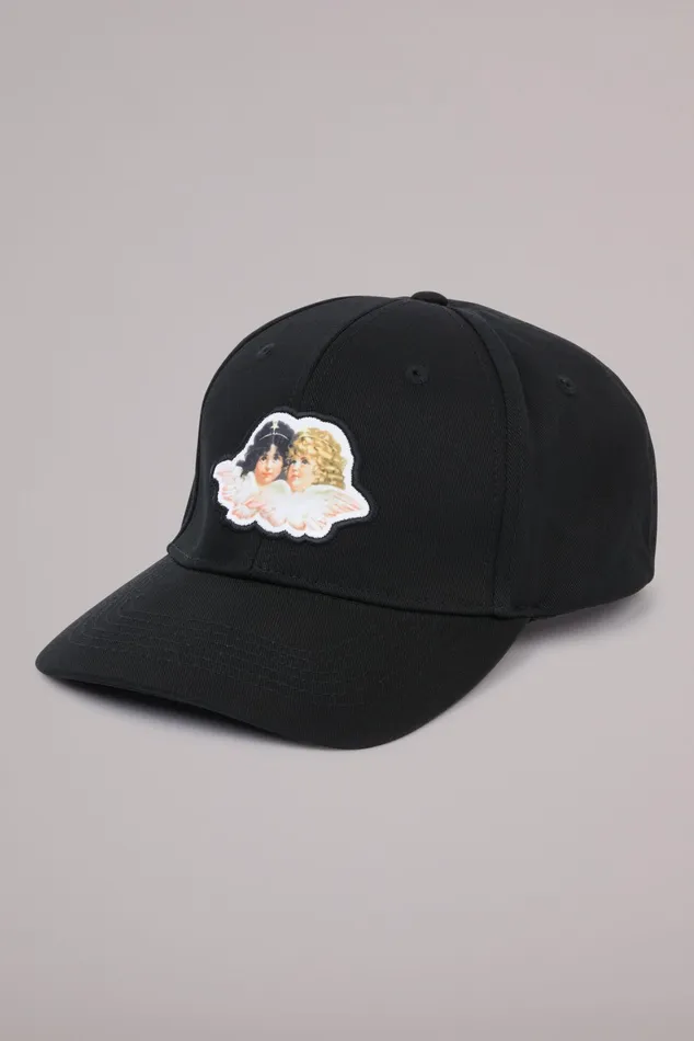 WomenMen Fiorucci Hats Angels Logo Cap Black