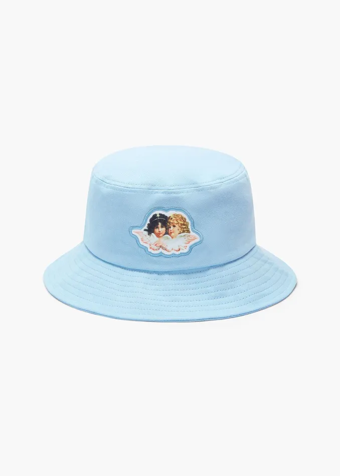 WomenMen Fiorucci Hats Icon Angels Bucket Hat Blue