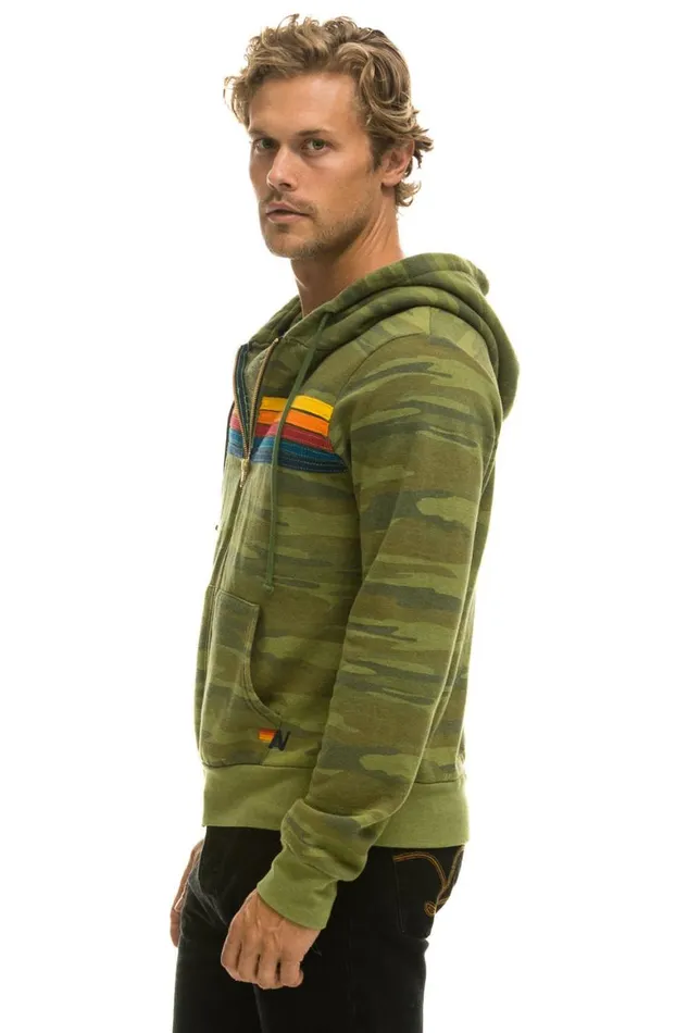 WomenMen Hoodies Aviator Nation 5 Stripe Hoodie 8211 Camo