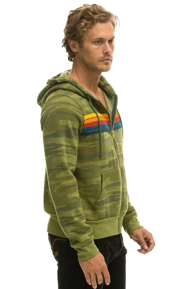 WomenMen Hoodies Aviator Nation 5 Stripe Hoodie 8211 Camo