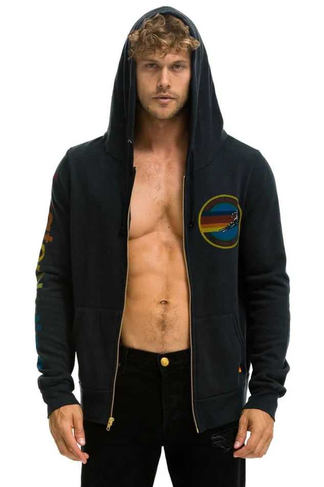 WomenMen Hoodies Aviator Nation Aspen Hoodie 8211 Charcoal