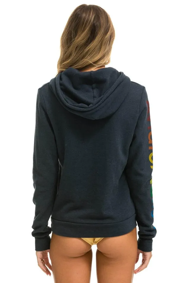 WomenMen Hoodies Aviator Nation Aspen Pullover Hoodie 8211 Charcoal