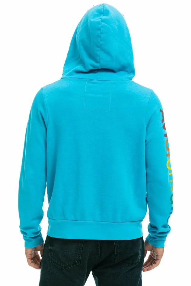 WomenMen Hoodies Aviator Nation Austin Hoodie 8211 Neon Blue