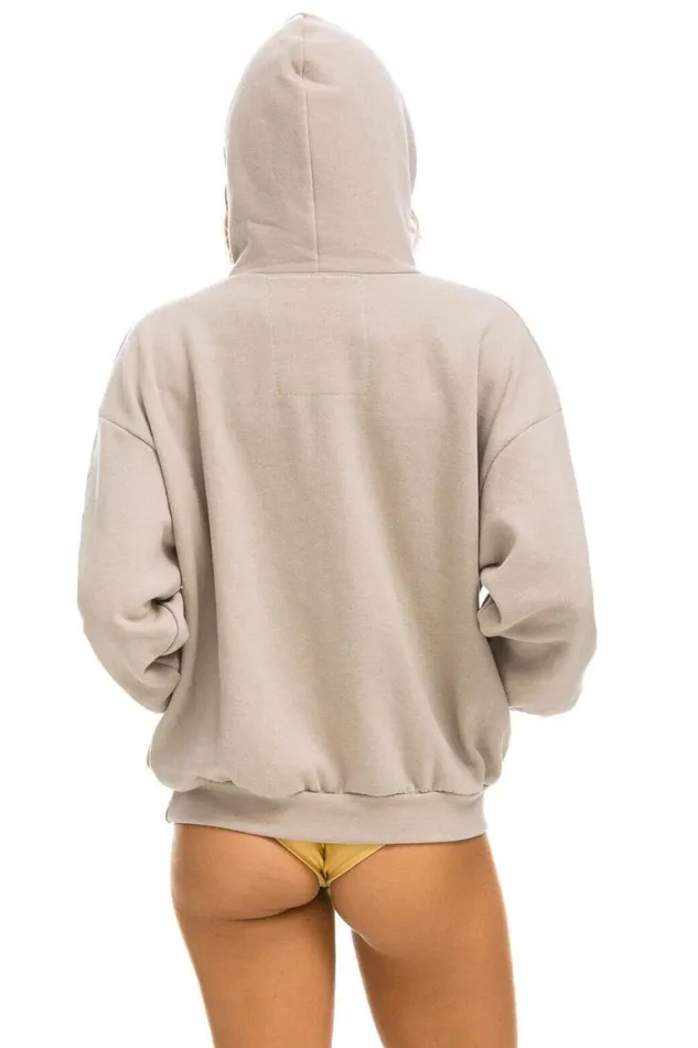 WomenMen Hoodies Aviator Nation Austin Relaxed Pullover Hoodie 8211 Sand