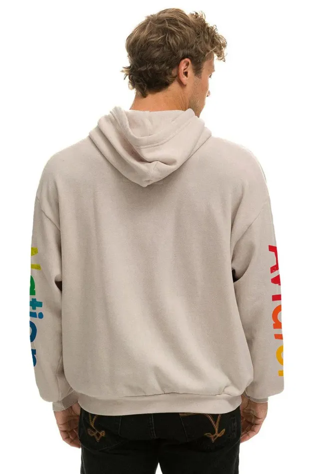 WomenMen Hoodies Aviator Nation Austin Relaxed Pullover Hoodie 8211 Sand