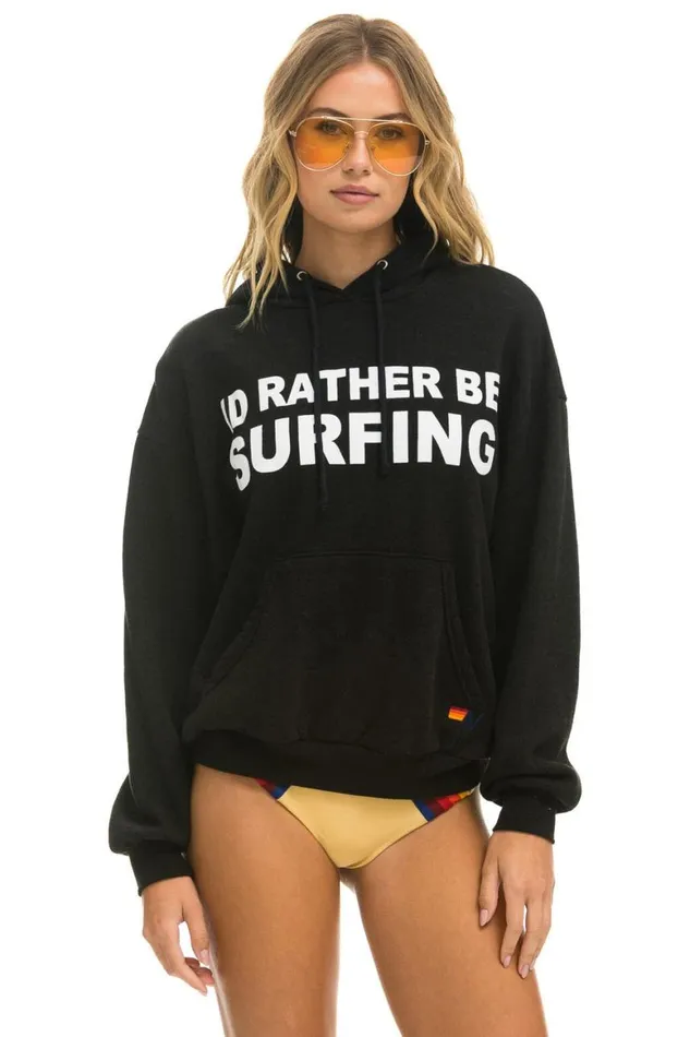 WomenMen Hoodies Aviator Nation Id Rather Be Surfing Relaxed Pullover Hoodie 8211 Black WomenMen Hoodies Aviator Nation Id Rather Be Surfing Relaxed Pullover Hoodie 8211 Black
