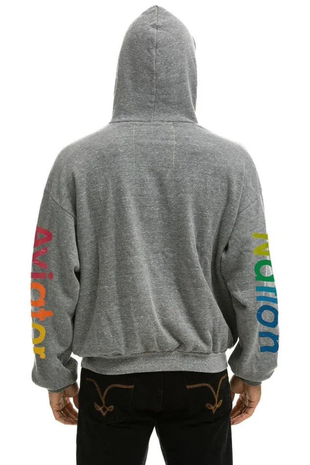 WomenMen Hoodies Aviator Nation Manhattan Beach Relaxed Pullover Hoodie 8211 Heather Grey