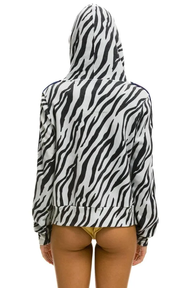 WomenMen Hoodies Aviator Nation Ninja Pullover Hoodie 8211 Zebra