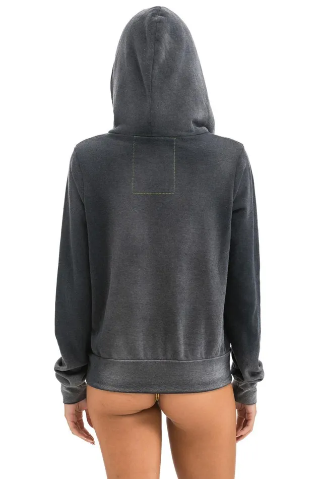 WomenMen Hoodies Aviator Nation Venice Surfer Zip Hoodie 8211 Faded Smoke