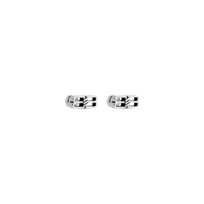 WomenMen Jewellery Balenciaga Bb Icon Earrings In Antique Silver