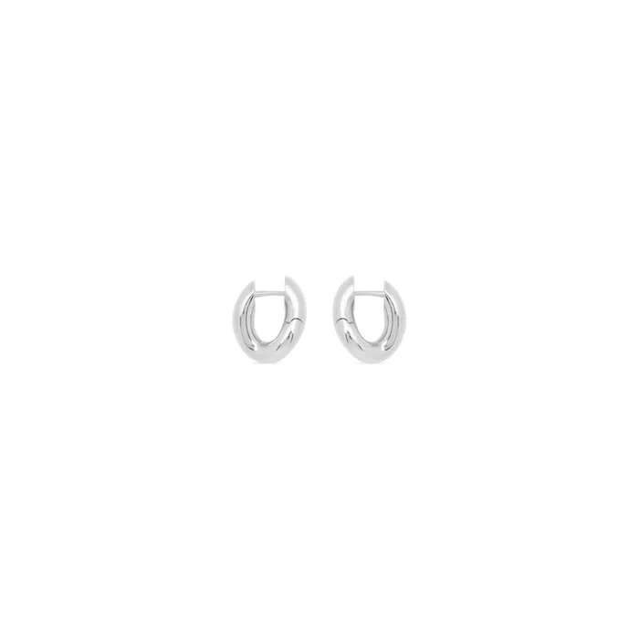 WomenMen Jewellery Balenciaga Loop Xxs Earrings In Silver