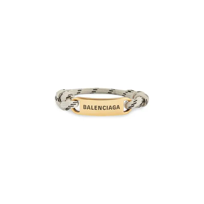 WomenMen Jewellery Balenciaga Plate Bracelet In Beige