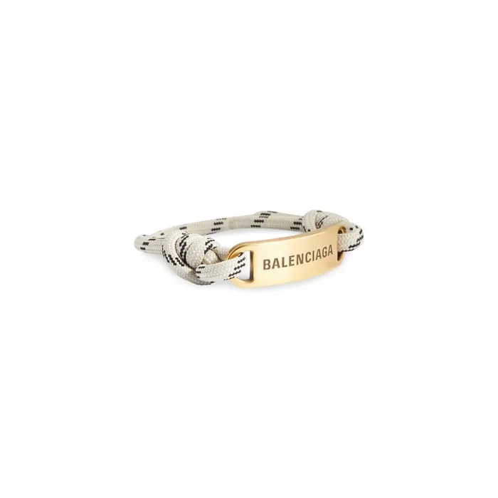 WomenMen Jewellery Balenciaga Plate Bracelet In Beige