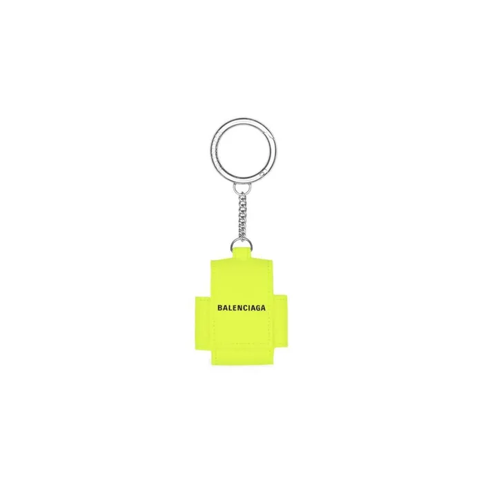 WomenMen Phone Accessories and Keyrings Balenciaga Cash Earpods Holder In Yellow Fluosilver WomenMen Phone Accessories and Keyrings Balenciaga Cash Earpods Holder In Yellow Fluosilver