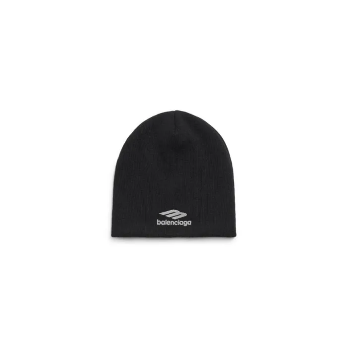 WomenMen Ski Balenciaga Skiwear 8211 3b Sports Icon Beanie In Black