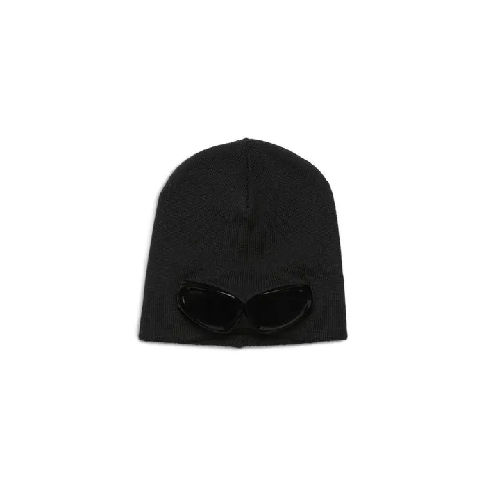 WomenMen Ski Balenciaga Skiwear 8211 3b Sports Icon Goggle Beanie In Black
