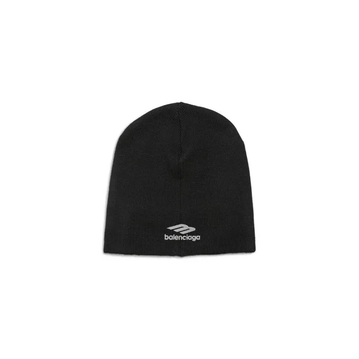 WomenMen Ski Balenciaga Skiwear 8211 3b Sports Icon Goggle Beanie In Black