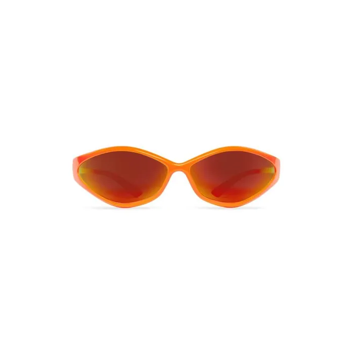 WomenMen Sunglasses Balenciaga 90s Oval Sunglasses In Fluo Orange