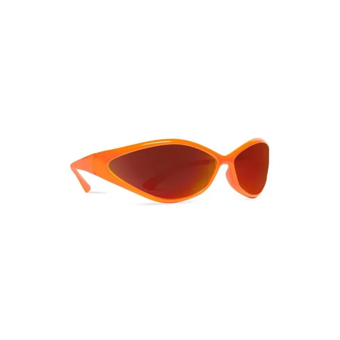 WomenMen Sunglasses Balenciaga 90s Oval Sunglasses In Fluo Orange