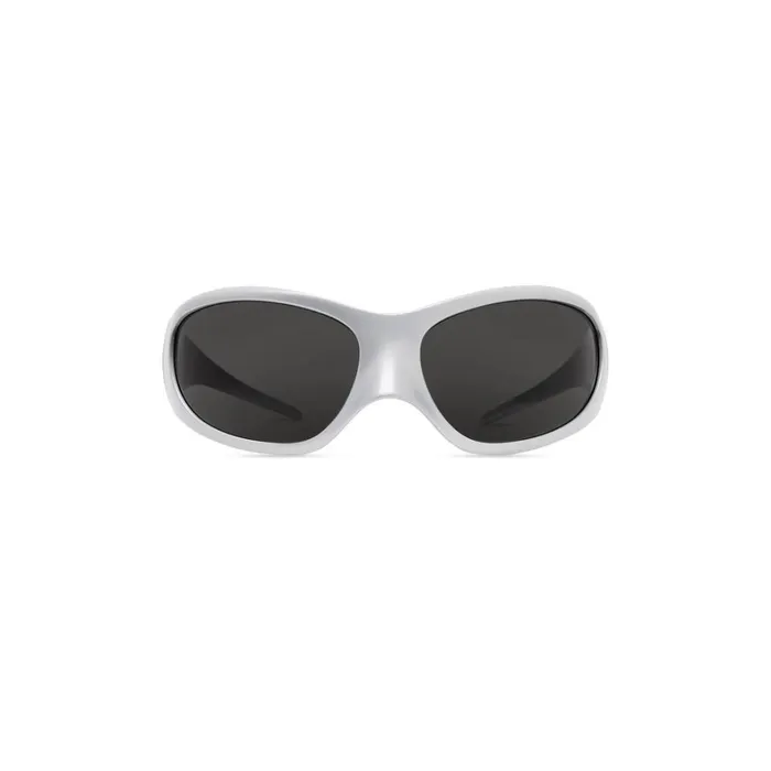 WomenMen Sunglasses Balenciaga Skin Xxl Cat Sunglasses In Silver