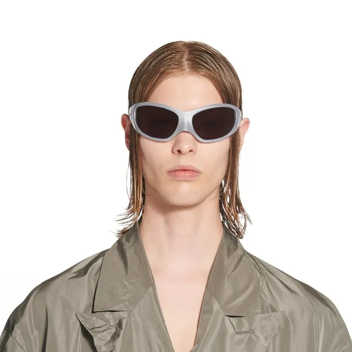 WomenMen Sunglasses Balenciaga Skin Xxl Cat Sunglasses In Silver