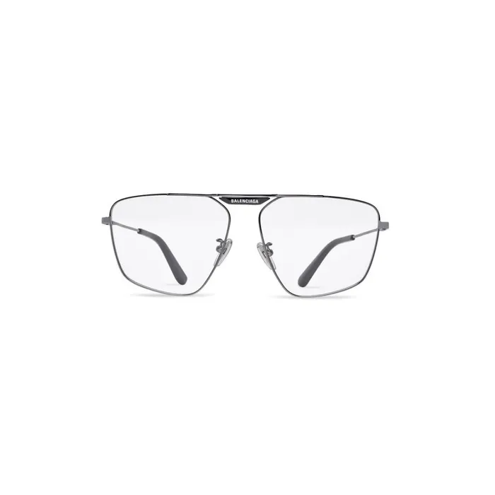 WomenMen Sunglasses Balenciaga Tag 20 Navigator Sunglasses In Dark Silver