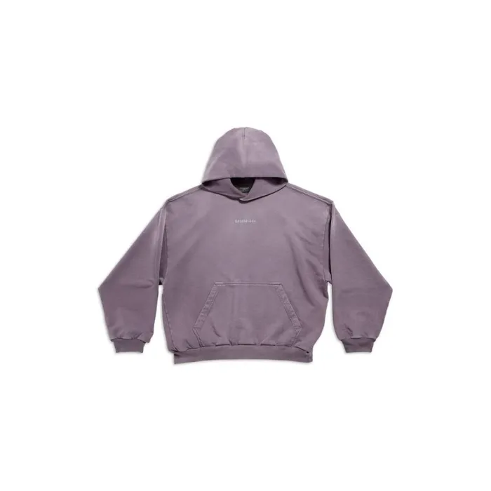 WomenMen Sweatshirts and Hoodies Balenciaga Balenciaga Back Hoodie Medium Fit In Purplegrey WomenMen Sweatshirts and Hoodies Balenciaga Balenciaga Back Hoodie Medium Fit In Purplegrey