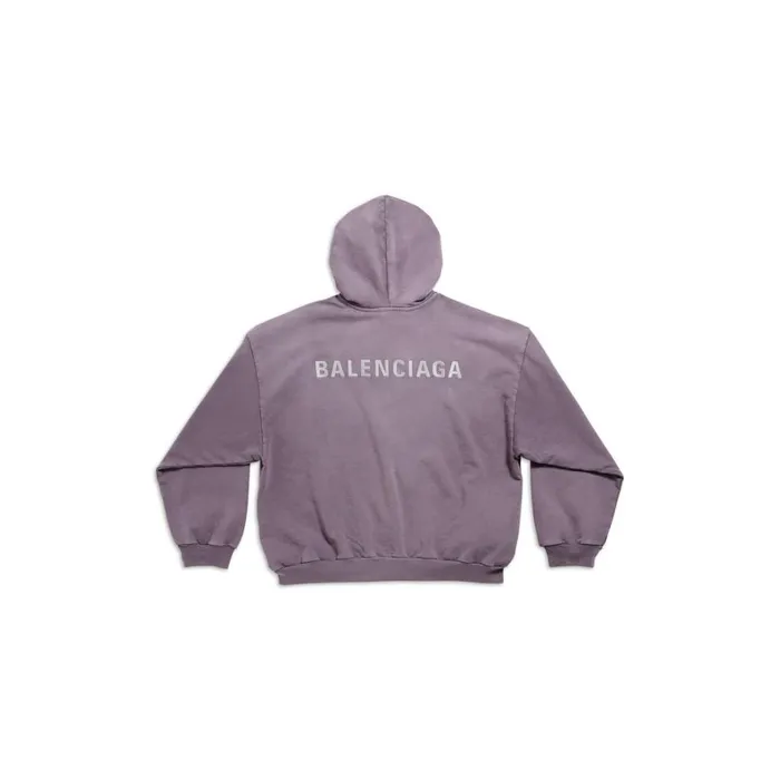 WomenMen Sweatshirts and Hoodies Balenciaga Balenciaga Back Hoodie Medium Fit In Purplegrey