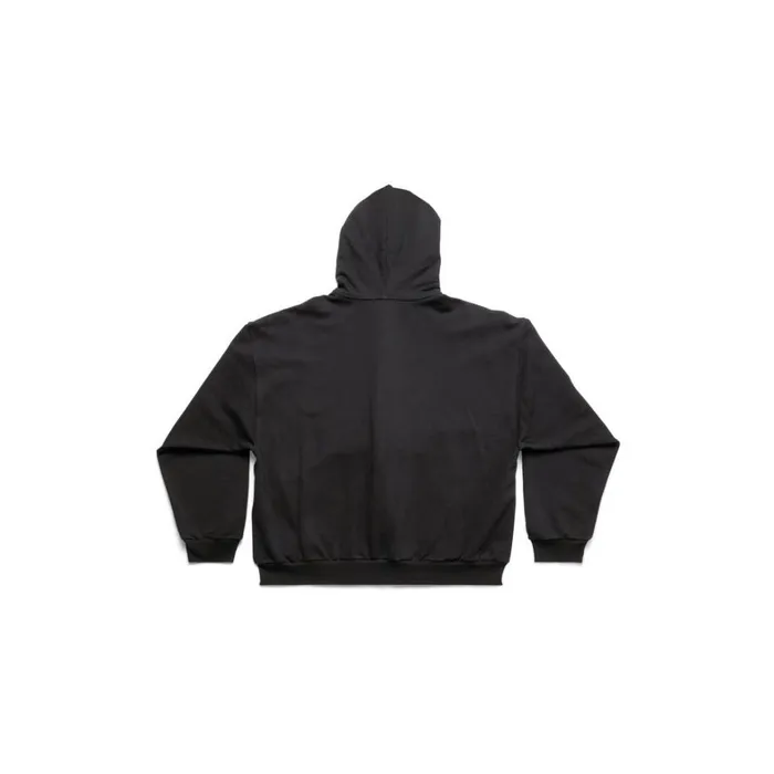 WomenMen Sweatshirts and Hoodies Balenciaga Sticky Note Zipup Hoodie Medium Fit In Black Faded