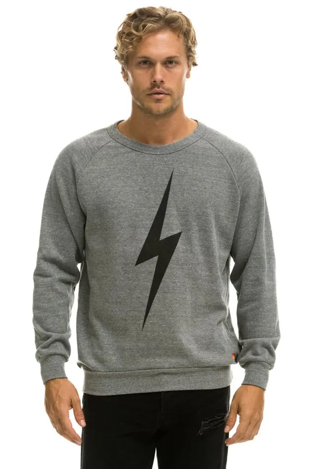 WomenMen Sweatshirts Aviator Nation Bolt Sweatshirt 8211 Heather Grey
