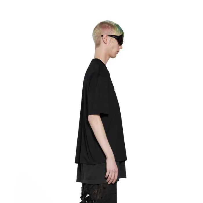 WomenMen Tshirts Balenciaga Mirror Balenciaga Tshirt Medium Fit In Black
