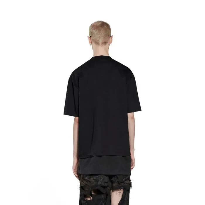 WomenMen Tshirts Balenciaga Mirror Balenciaga Tshirt Medium Fit In Black