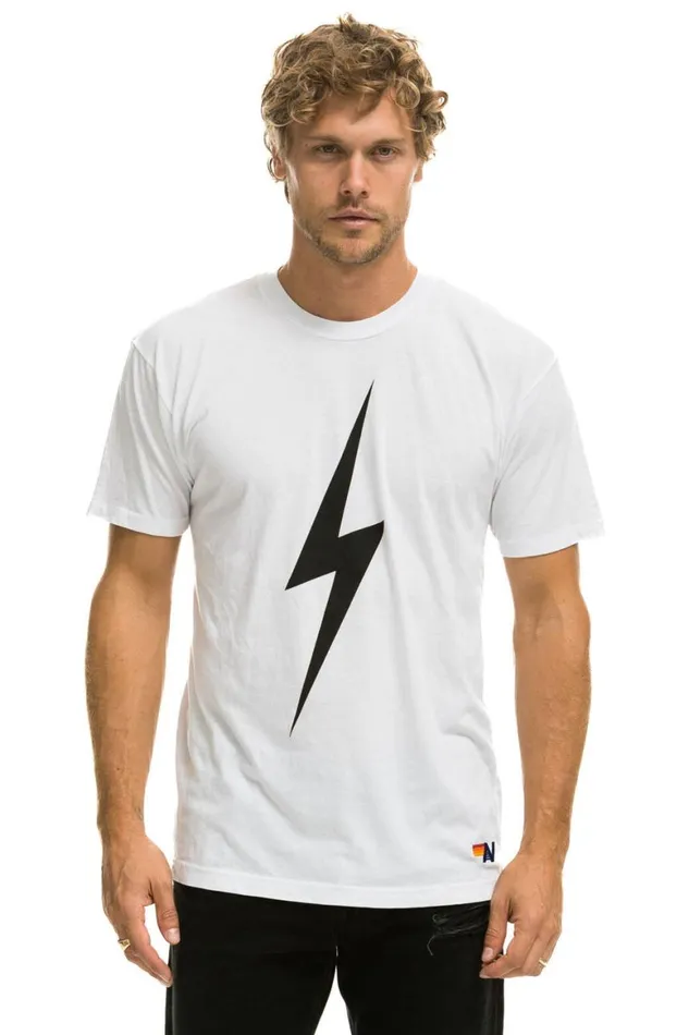 WomenMen Tees Aviator Nation Bolt Tee 8211 White