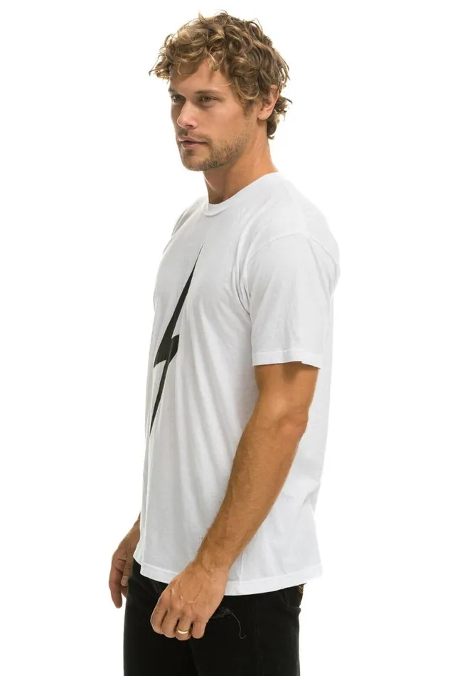 WomenMen Tees Aviator Nation Bolt Tee 8211 White