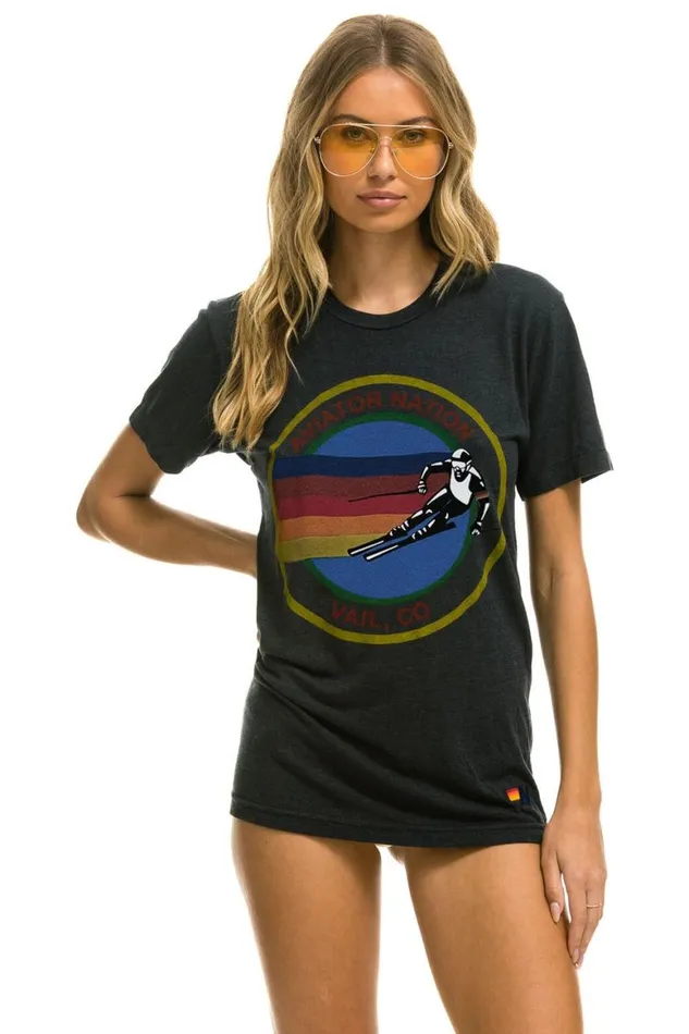 WomenMen Tees Aviator Nation Vail Tee 8211 Charcoal