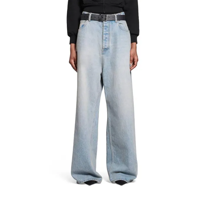 WomenMen Trousers Balenciaga Baggy Trousers In Light Blue