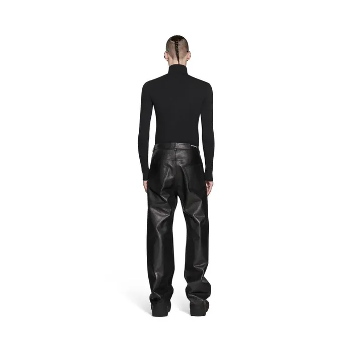 WomenMen Trousers Balenciaga Medium Fit Trousers In Black