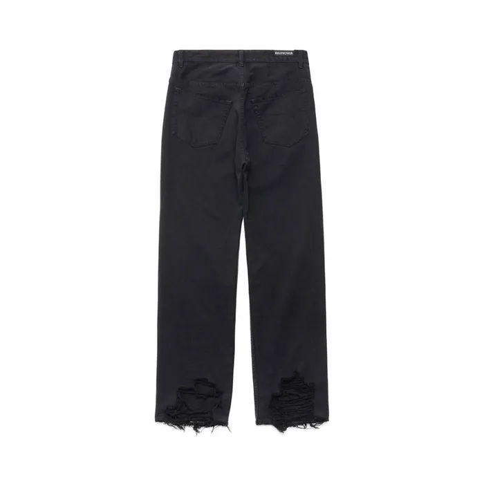 WomenMen Trousers Balenciaga Medium Fit Trousers In Black