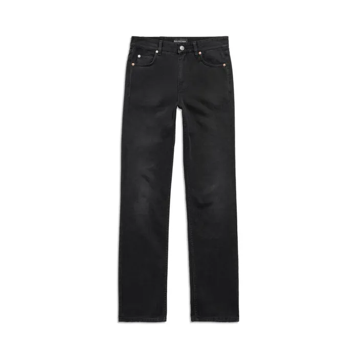 WomenMen Trousers Balenciaga Slim Trousers In Black Faded