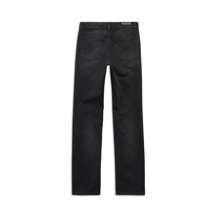 WomenMen Trousers Balenciaga Slim Trousers In Black Faded
