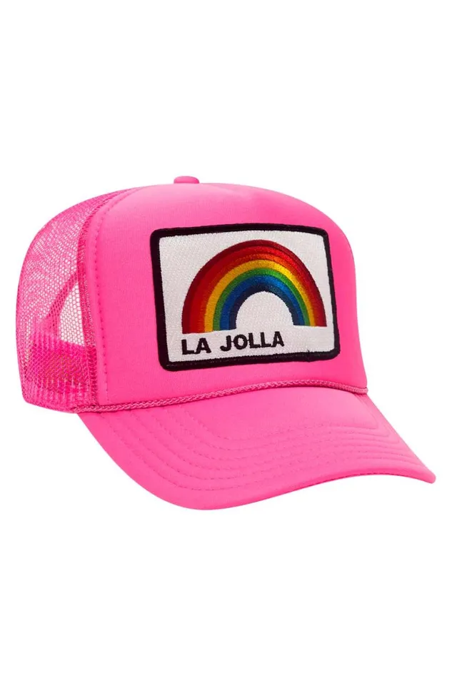 WomenMen Trucker Hats Aviator Nation La Jolla Rainbow Vintage Trucker Hat