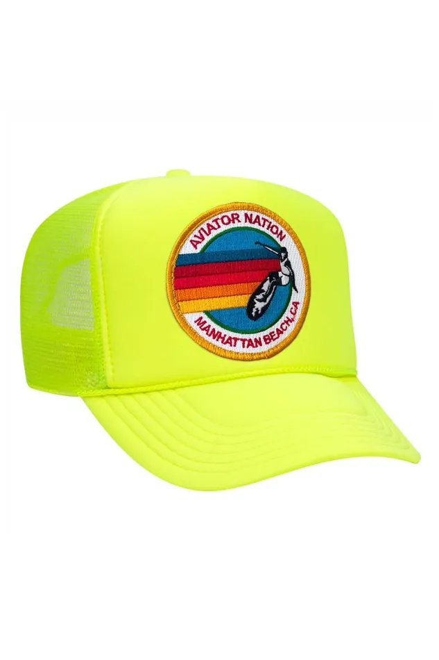 WomenMen Trucker Hats Aviator Nation Manhattan Beach Trucker Hat