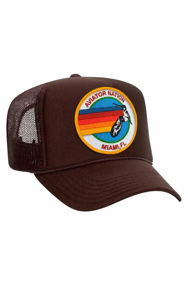 WomenMen Trucker Hats Aviator Nation Miami Trucker Hat
